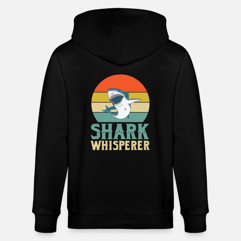 Chuchoteur de requin - Veste à capuche bio CULTIVATOR Stanley/Stella Unisexe - noir