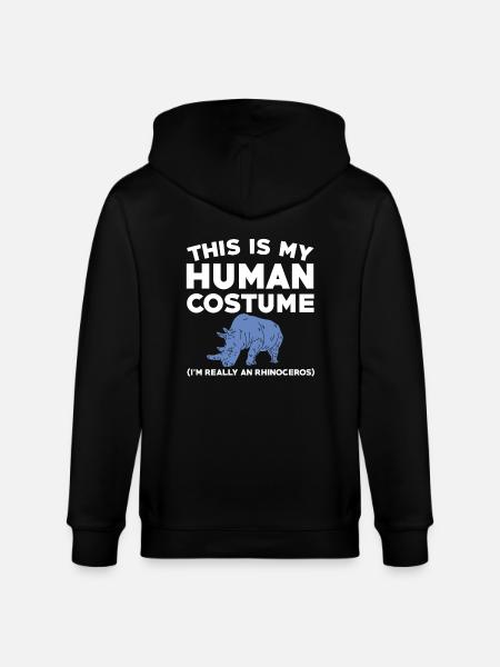 Lustiger Nashorn Spruch - Stanley/Stella Unisex Bio-Kapuzenjacke CULTIVATOR  - Schwarz