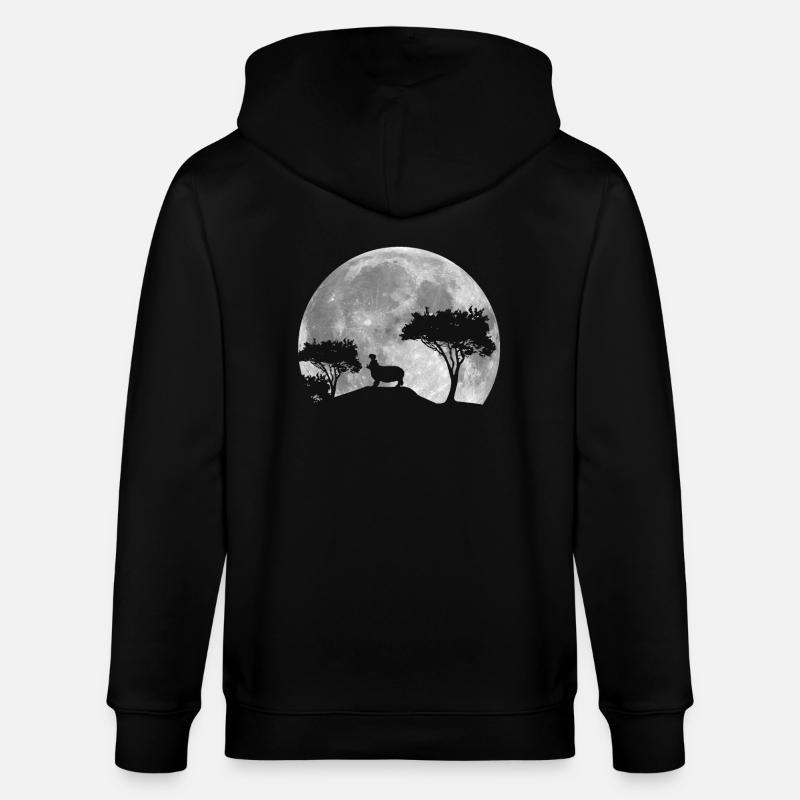 Hippopotame la nuit - Veste à capuche bio CULTIVATOR Stanley/Stella Unisexe - noir