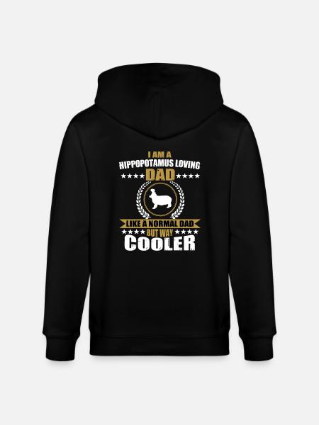 Hippo Loving Father - Stanley/Stella CULTIVATOR Unisex Organic Hooded Jacket - black