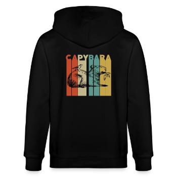 Wasserschwein - Stanley/Stella Unisex Bio-Kapuzenjacke CULTIVATOR  - Schwarz - Hinten - Anna (173cm)