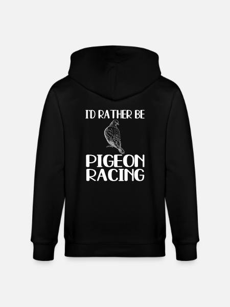 Funny racing pigeon - Stanley/Stella CULTIVATOR Unisex Organic Hooded Jacket - black