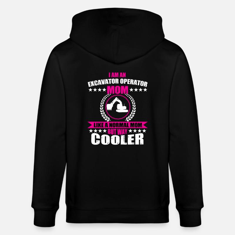 Baggerfahrer Mama - Stanley/Stella Unisex Bio-Kapuzenjacke CULTIVATOR  - Schwarz