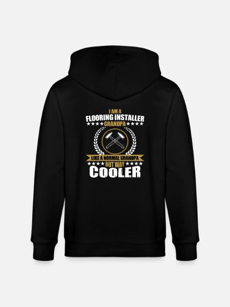 Great floorer grandpa - Stanley/Stella CULTIVATOR Unisex Organic Hooded Jacket - black