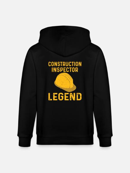 Building Inspector Legend - Stanley/Stella CULTIVATOR Unisex Organic Hooded Jacket - black