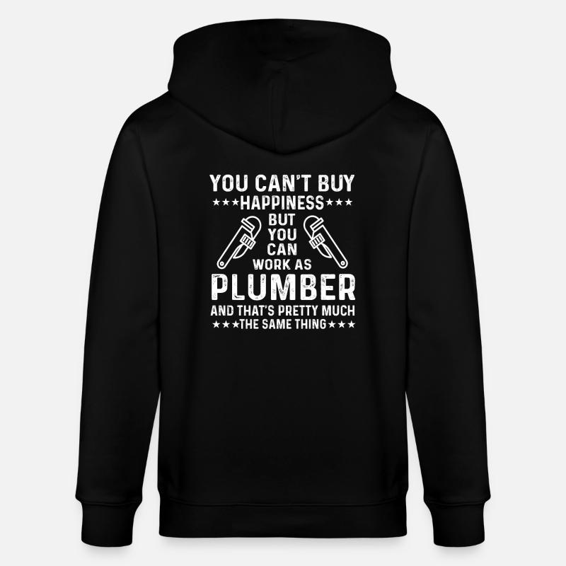 Dicton plombier cool - Veste à capuche bio CULTIVATOR Stanley/Stella Unisexe - noir