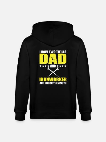Metallurgical worker father - Stanley/Stella CULTIVATOR Unisex Organic Hooded Jacket - black