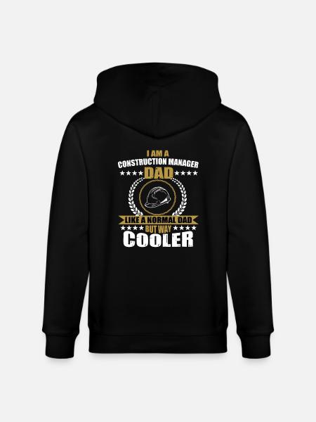 Funny site manager dad - Stanley/Stella CULTIVATOR Unisex Organic Hooded Jacket - black