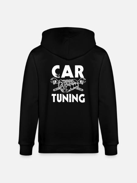 Car Tuning T-Shirt - Stanley/Stella CULTIVATOR Unisex Organic Hooded Jacket - black