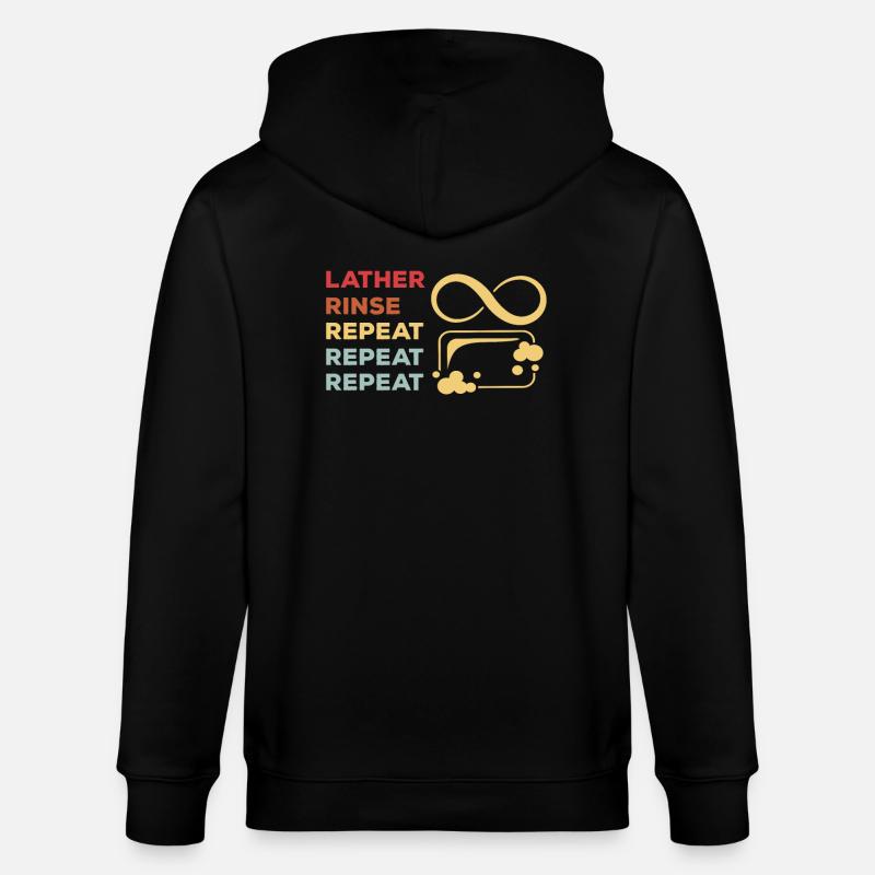 Funny soap maker design - Stanley/Stella CULTIVATOR  Unisex Organic Hooded Jacket - black