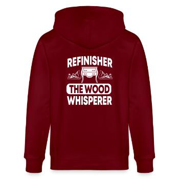 Heimwerker Möbel Reparatur - Stanley/Stella Unisex Bio-Kapuzenjacke CULTIVATOR  - Burgunderrot - Hinten - Anna (173cm)