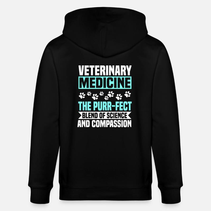 Tiermedizin - Stanley/Stella Unisex Bio-Kapuzenjacke CULTIVATOR  - Schwarz