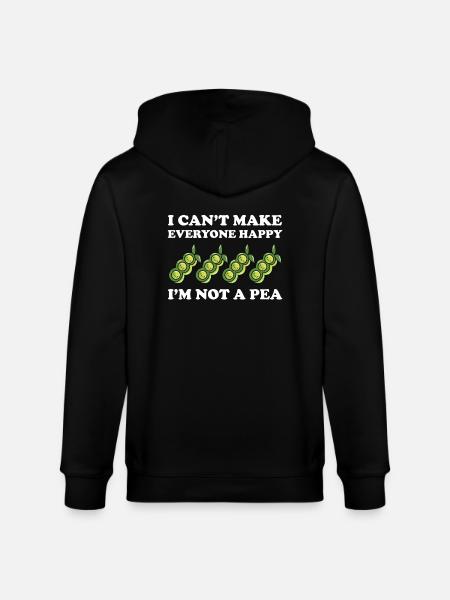 Funny pea saying - Stanley/Stella CULTIVATOR Unisex Organic Hooded Jacket - black