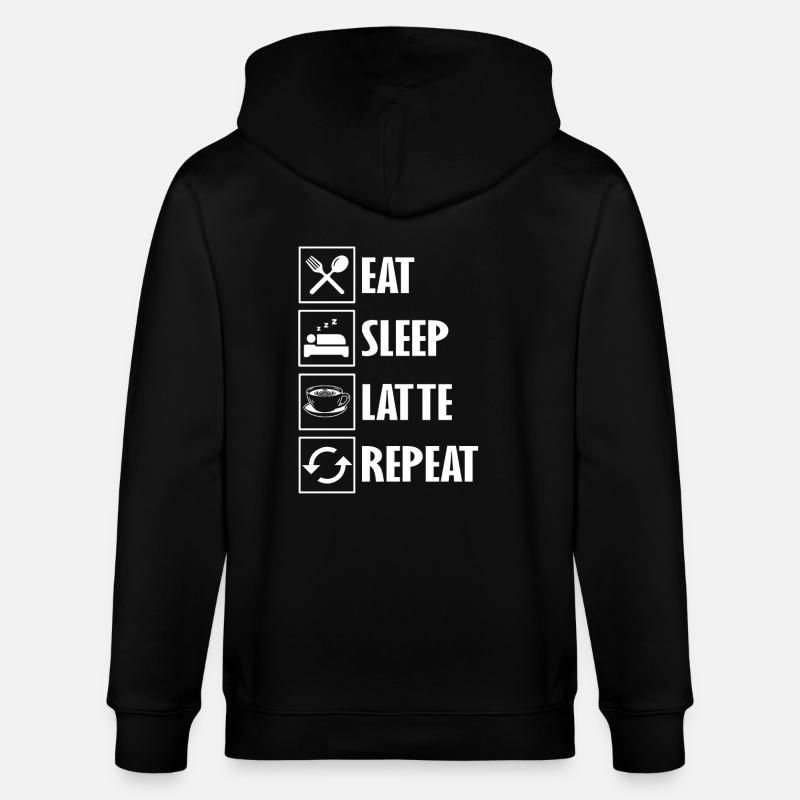 Kaffee Latte - Stanley/Stella Unisex Bio-Kapuzenjacke CULTIVATOR  - Schwarz