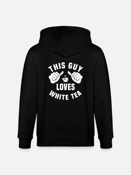 This guy loves white tea - Stanley/Stella CULTIVATOR  Unisex Organic Hooded Jacket - black