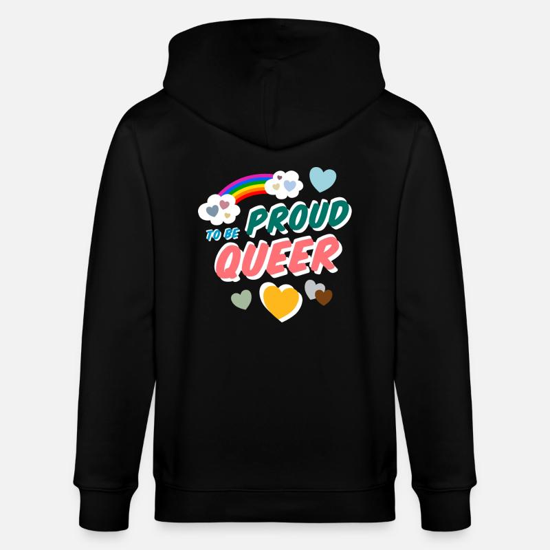 Fier d’être queer - Veste à capuche bio CULTIVATOR Stanley/Stella Unisexe - noir