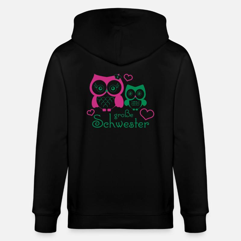 große Schwester - Veste à capuche bio CULTIVATOR Stanley/Stella Unisexe - noir