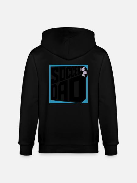 Logo Design Soccer Dad - Stanley/Stella CULTIVATOR Unisex Organic Hooded Jacket - black