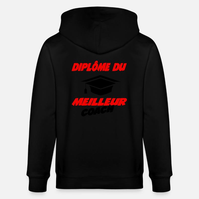 Diplome du meilleur COACH - Veste à capuche bio CULTIVATOR Stanley/Stella Unisexe - noir