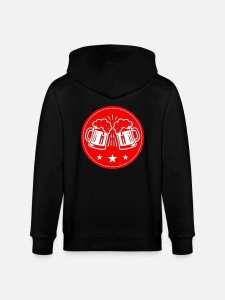 Beer Party Icon - Stanley/Stella CULTIVATOR Unisex Organic Hooded Jacket - black