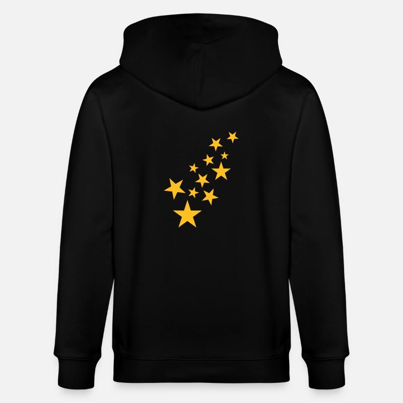 Stern Symbol Sternchen Muster - Stanley/Stella Unisex Bio-Kapuzenjacke CULTIVATOR  - Schwarz