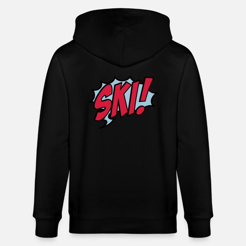 Ski - Veste à capuche bio CULTIVATOR Stanley/Stella Unisexe - noir