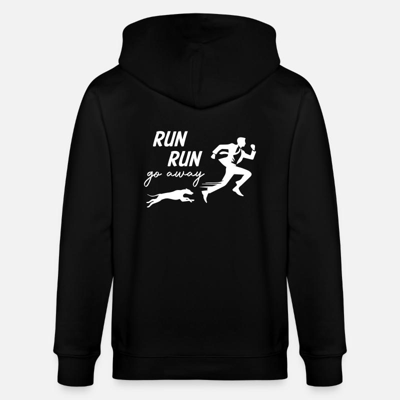 Run Away From Dog - Stanley/Stella Unisex Bio-Kapuzenjacke CULTIVATOR - Schwarz