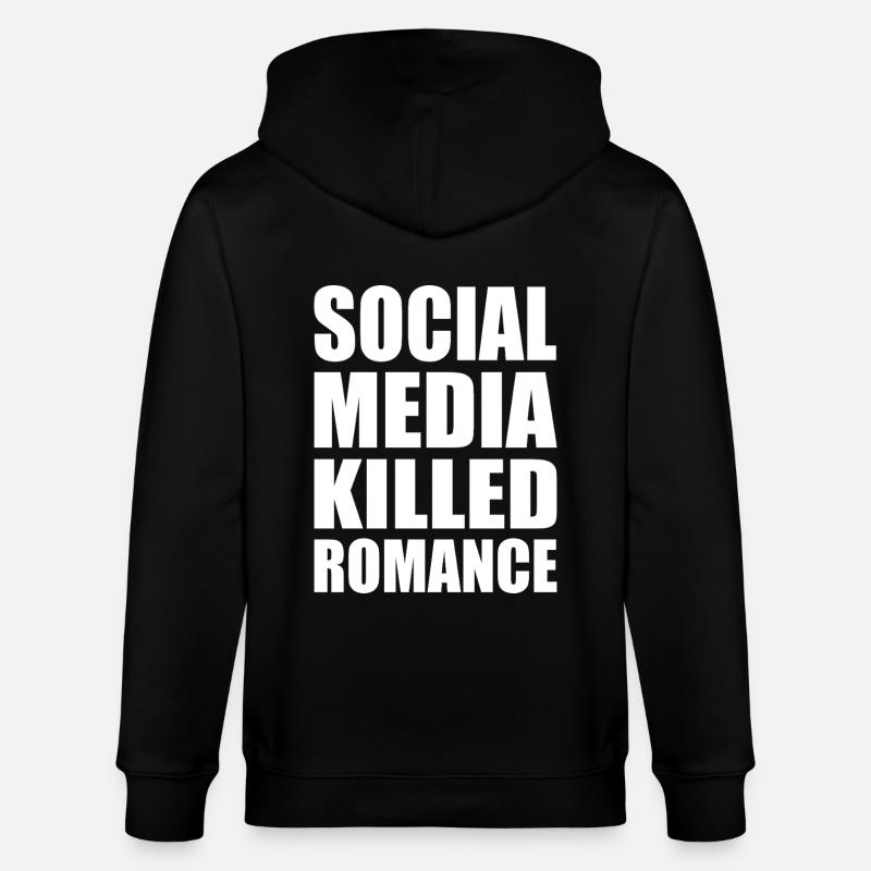social media killed romance - Veste à capuche bio CULTIVATOR Stanley/Stella Unisexe - noir