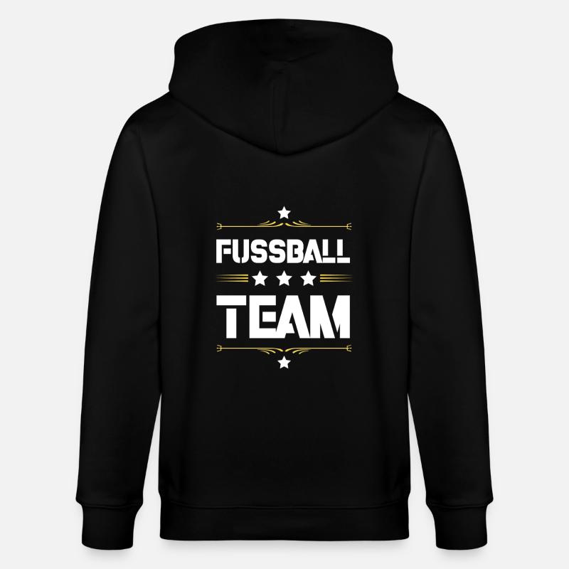 Fussball Team - Stanley/Stella Unisex Bio-Kapuzenjacke CULTIVATOR  - Schwarz