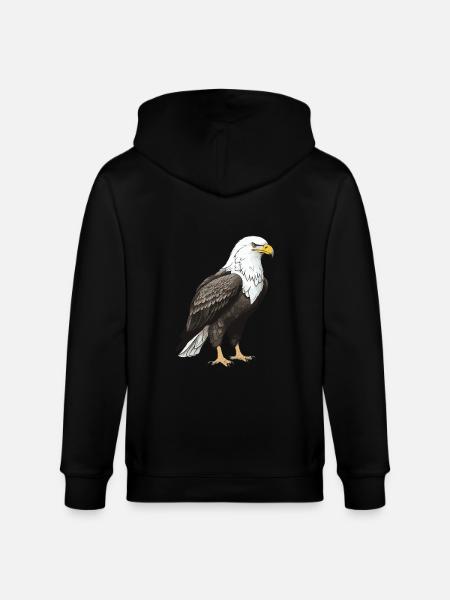 Eagle Animal - Stanley/Stella CULTIVATOR  Unisex Organic Hooded Jacket - black