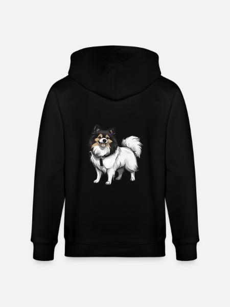 Pomeranian Dog - Stanley/Stella CULTIVATOR Unisex Organic Hooded Jacket - black