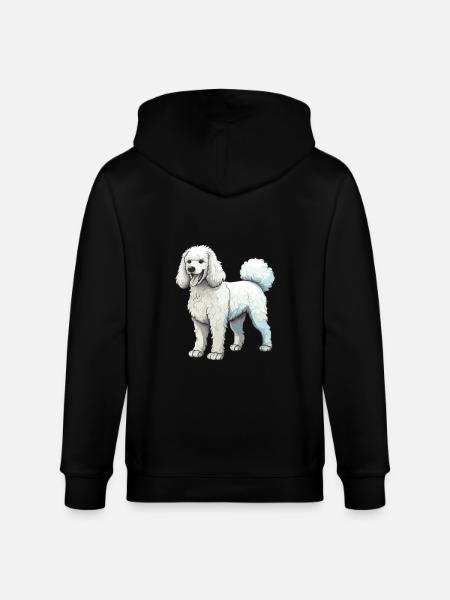 Pudel Hund - Stanley/Stella Unisex Bio-Kapuzenjacke CULTIVATOR  - Schwarz