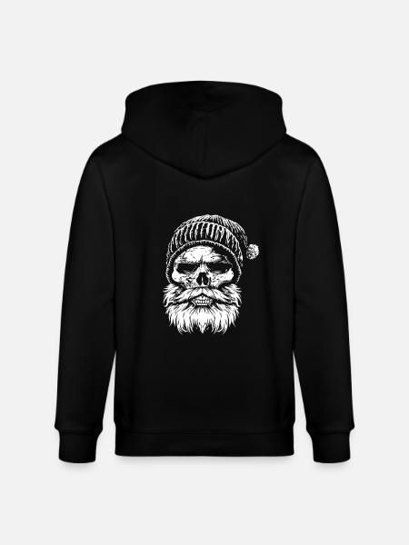 Lumberjack Skull - Stanley/Stella CULTIVATOR Unisex Organic Hooded Jacket - black