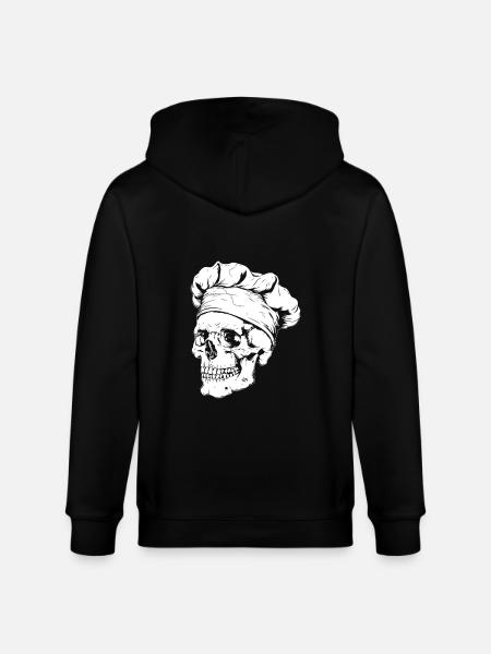 Chef Skull - Stanley/Stella CULTIVATOR Unisex Organic Hooded Jacket - black
