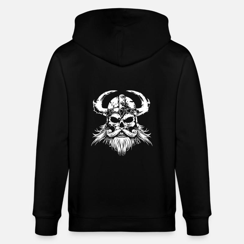 Squelette viking - Veste à capuche bio CULTIVATOR Stanley/Stella Unisexe - noir