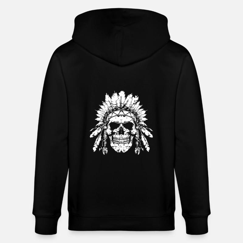 Häuptling Totenkopf - Stanley/Stella Unisex Bio-Kapuzenjacke CULTIVATOR  - Schwarz