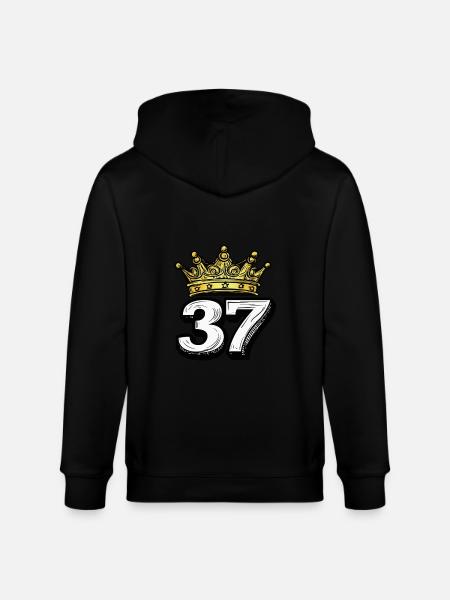 37 Number Krone - Stanley/Stella CULTIVATOR Unisex Organic Hooded Jacket - black