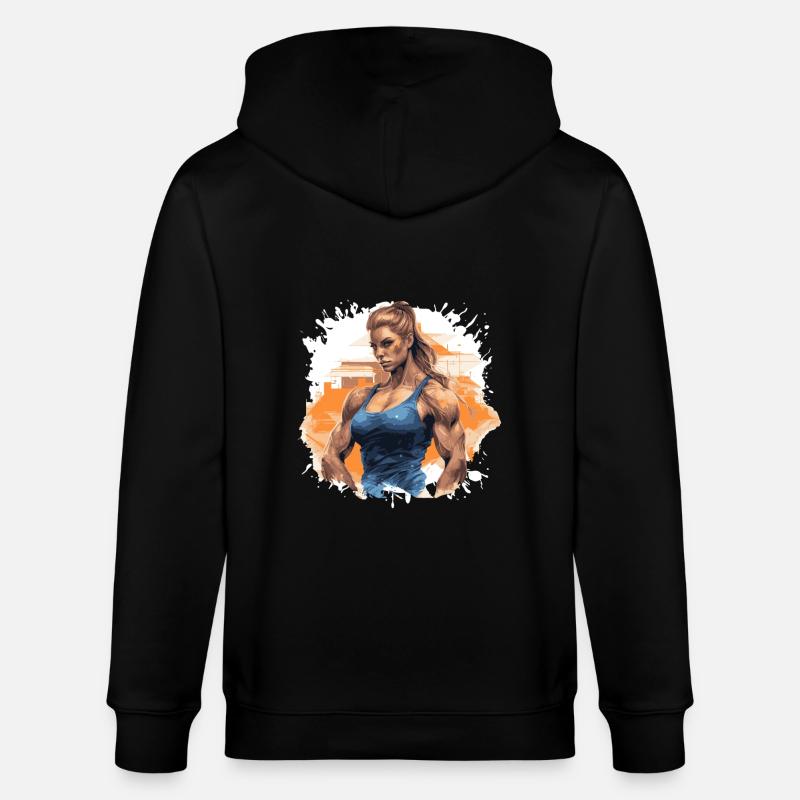 Fitness Muscles Bodybuilder - Veste à capuche bio CULTIVATOR Stanley/Stella Unisexe - noir