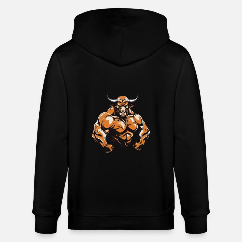 Bulle Stier - Stanley/Stella Unisex Bio-Kapuzenjacke CULTIVATOR  - Schwarz