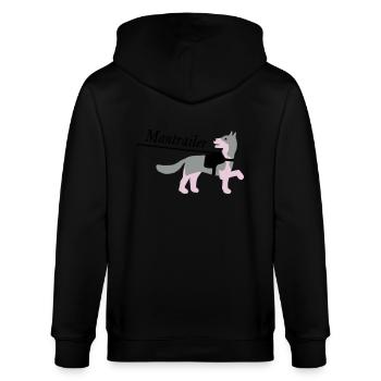 Mantrailer vektor - Stanley/Stella Unisex Bio-Kapuzenjacke CULTIVATOR  - Schwarz - Hinten - Anna (173cm)