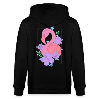 Flamingo Flower Flower - Veste à capuche bio CULTIVATOR Stanley/Stella Unisexe - noir - Dos - Anna (173cm)