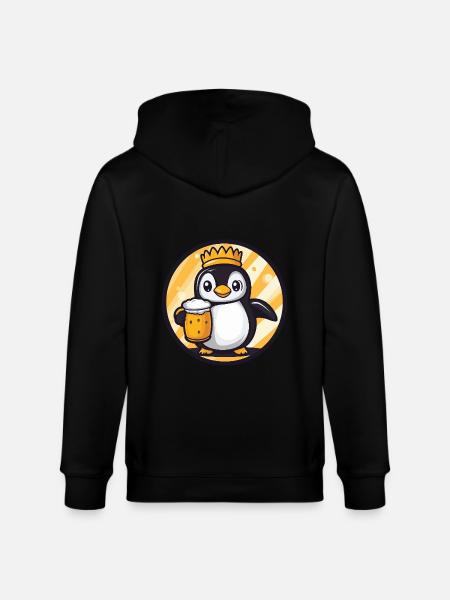 Pinguin Bier - Stanley/Stella Unisex Bio-Kapuzenjacke CULTIVATOR  - Schwarz