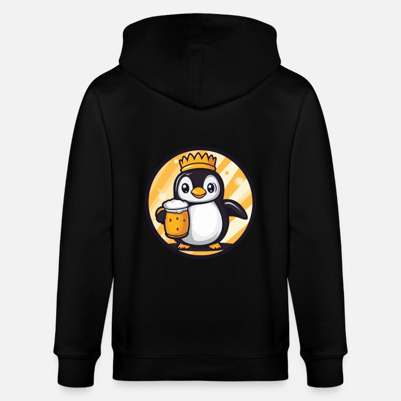 Bière Pingouin - Veste à capuche bio CULTIVATOR Stanley/Stella Unisexe - noir