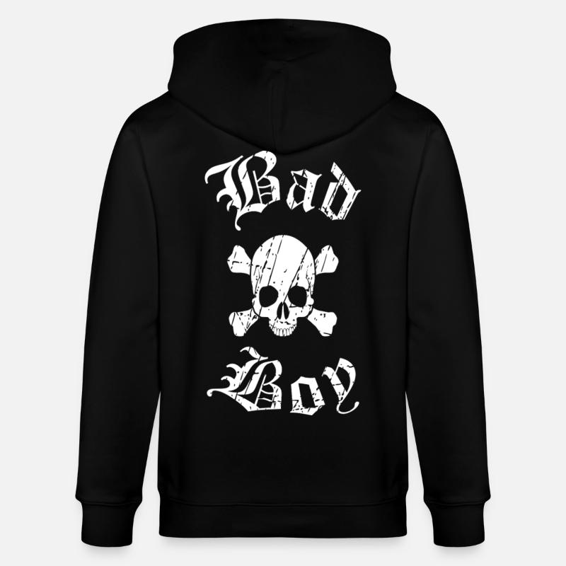 Schädel Tattoo Design - Stanley/Stella Unisex Bio-Kapuzenjacke CULTIVATOR - Schwarz