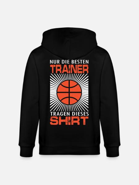 Basketball Trainer Geschenk Coach Team - Stanley/Stella Unisex Bio-Kapuzenjacke CULTIVATOR  - Schwarz