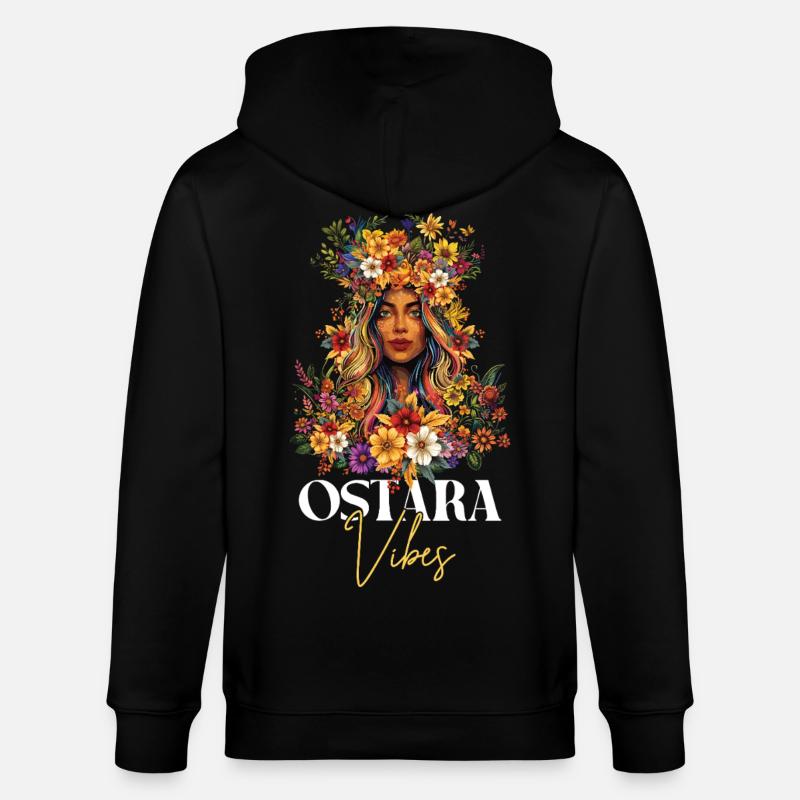 Ambiance Ostara Joyeuses Pâques Bénédictions d’Ostara - Veste à capuche bio CULTIVATOR Stanley/Stella Unisexe - noir