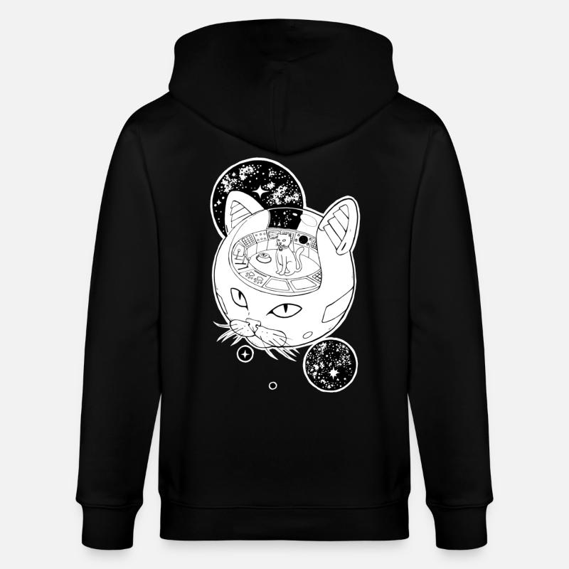 Kosmische Katze Kaiser - Stanley/Stella Unisex Bio-Kapuzenjacke CULTIVATOR  - Schwarz