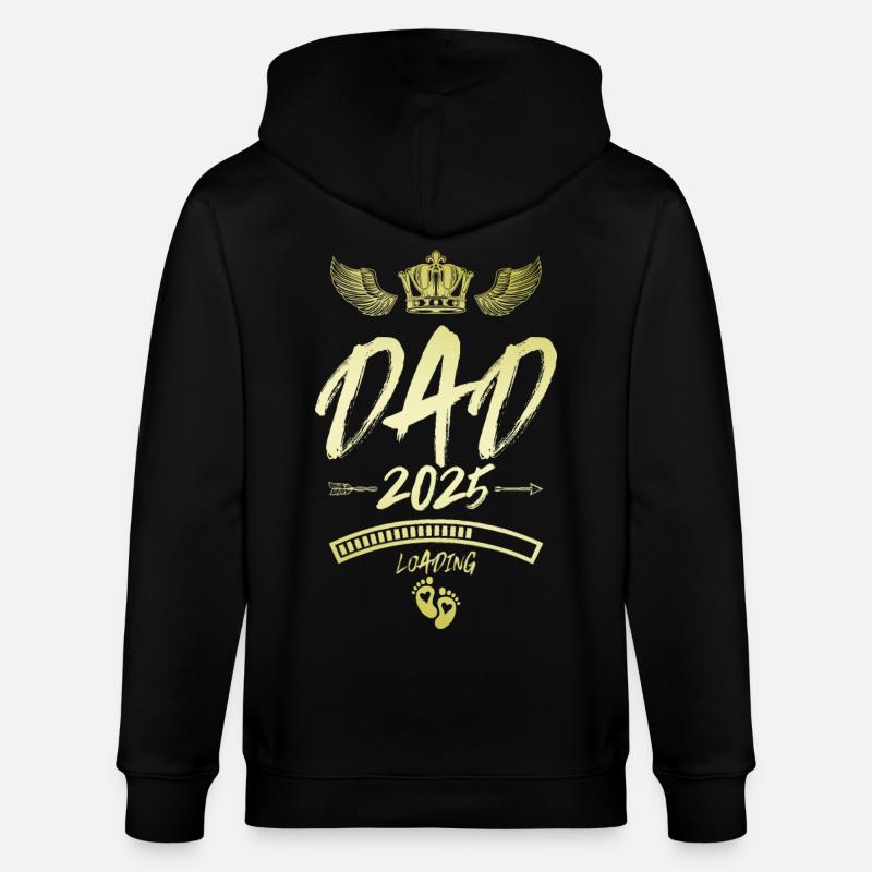 Dad 2025 Loading Papa Spruch - Stanley/Stella Unisex Bio-Kapuzenjacke CULTIVATOR  - Schwarz