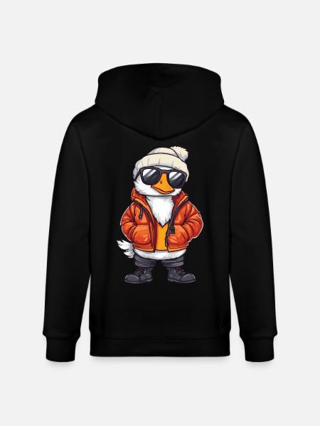 Goose Cool Comic - Stanley/Stella CULTIVATOR Unisex Organic Hooded Jacket - black