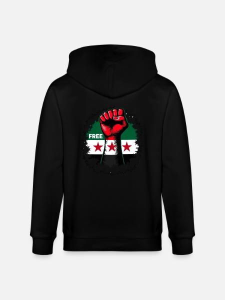 Free Syria Free Syria Hand Women - Stanley/Stella CULTIVATOR Unisex Organic Hooded Jacket - black